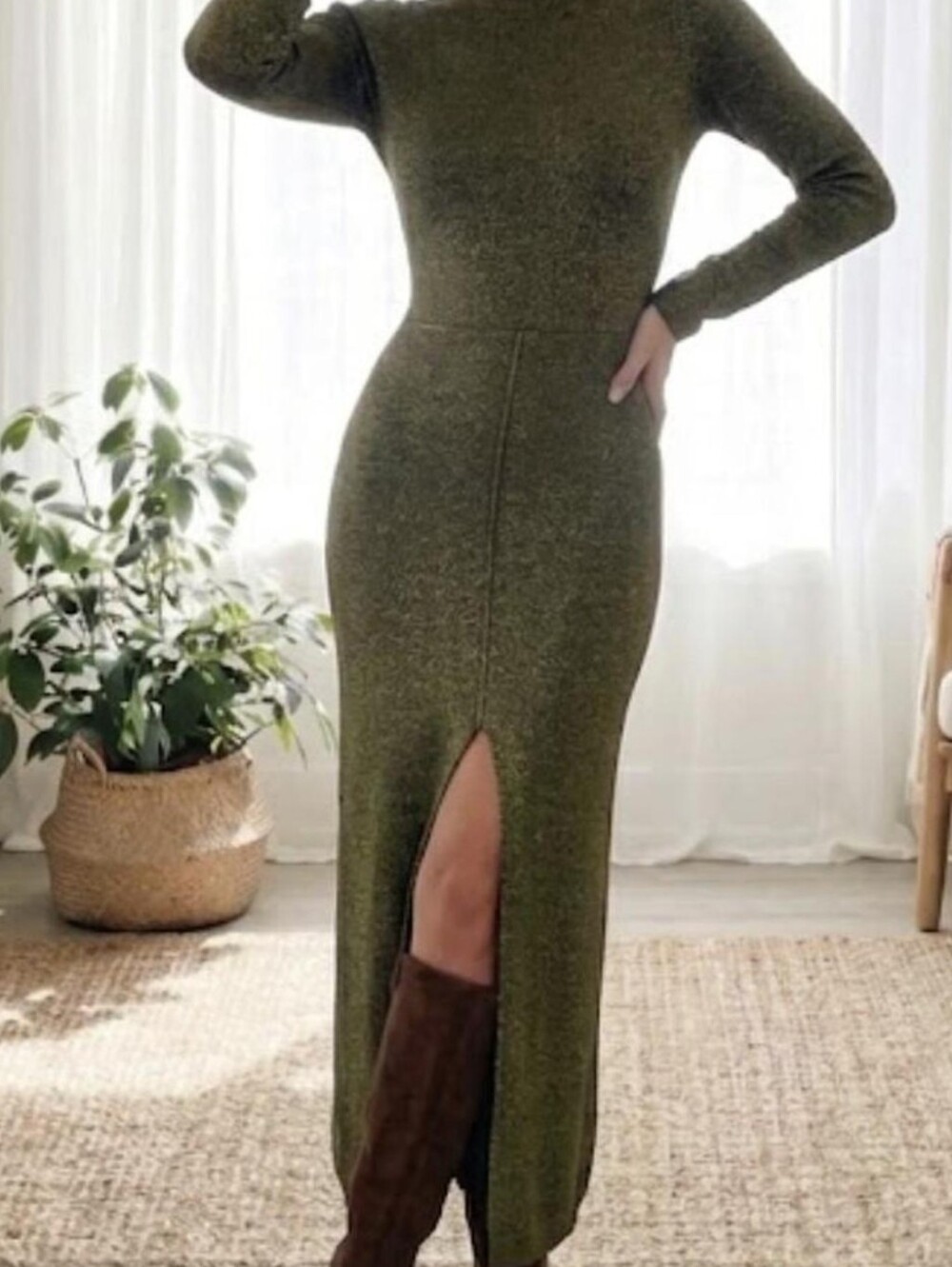 Sandro Gold Metallic Midi Dress
